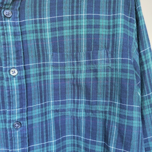 Slate & Stone Blue and Green Plaid Button Down Shirt - Picture 2 of 7